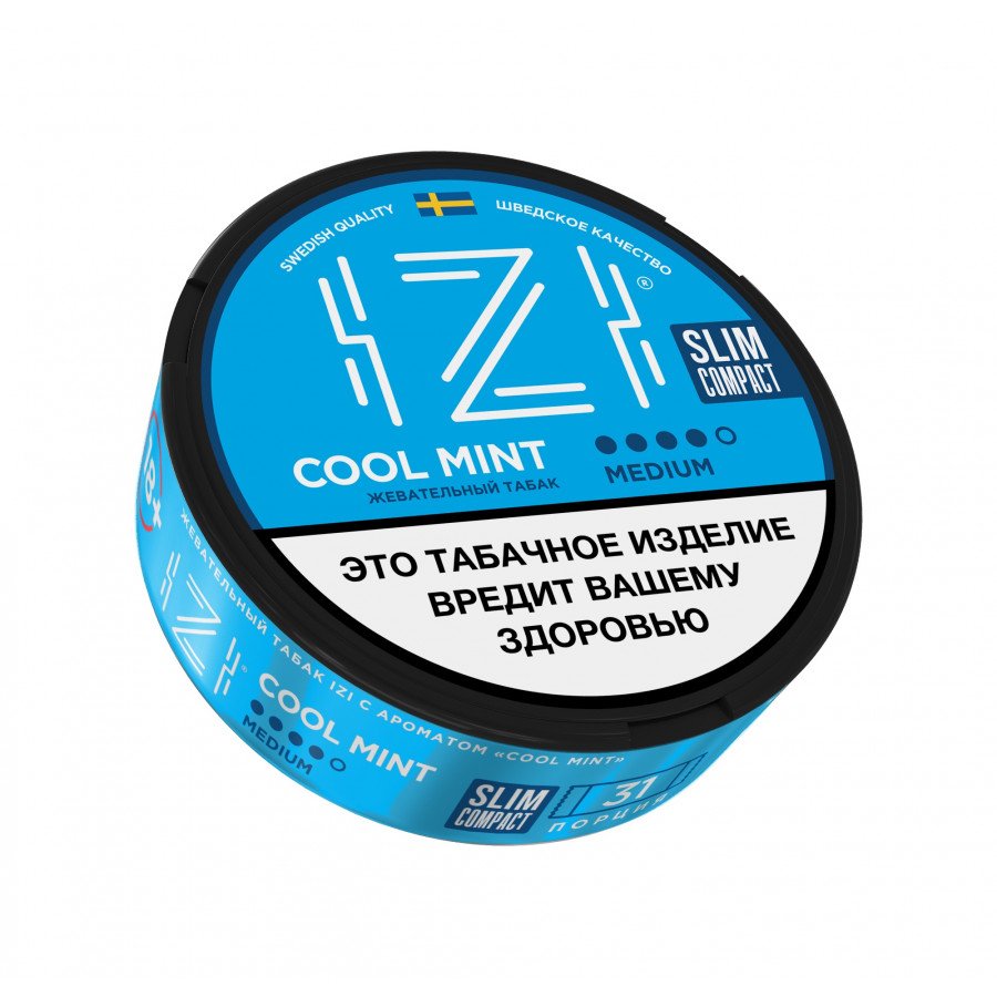 Фото и внешний вид — Табак IZI SLIM COMPACT - Cool Mint 10г