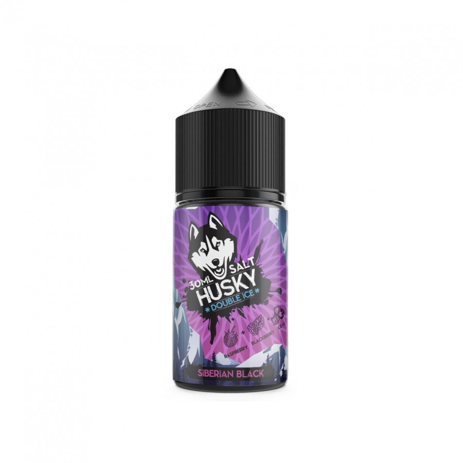 Фото и внешний вид — Жидкость HUSKY DOUBLE ICE SALT - Siberian Black (Ледяное ягодное варенье) 30мл strong
