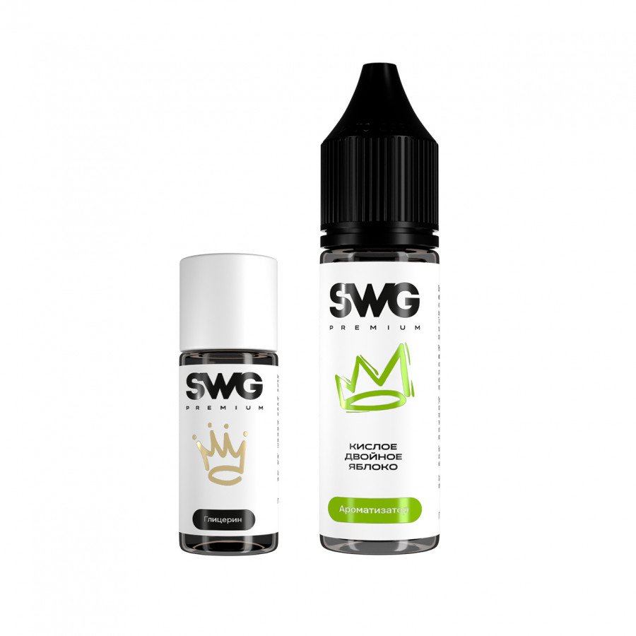 Фото и внешний вид — Конструктор SWG PREMIUM - Кислое Двойное Яблоко 30мл 0мг