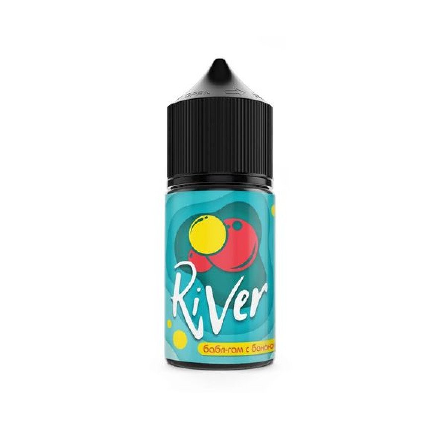 Фото и внешний вид — Жидкость RIVER SALT - Бабл-гам с бананом 30мл 0мг