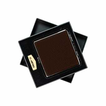 Портсигар GVIPAI GP8022-20 кожа на 20 сиг (мет.зажимы) BRN6