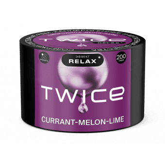 Табак для кальяна TWICE 200г - Currant Melon Lime (Смородина дыня лайм)