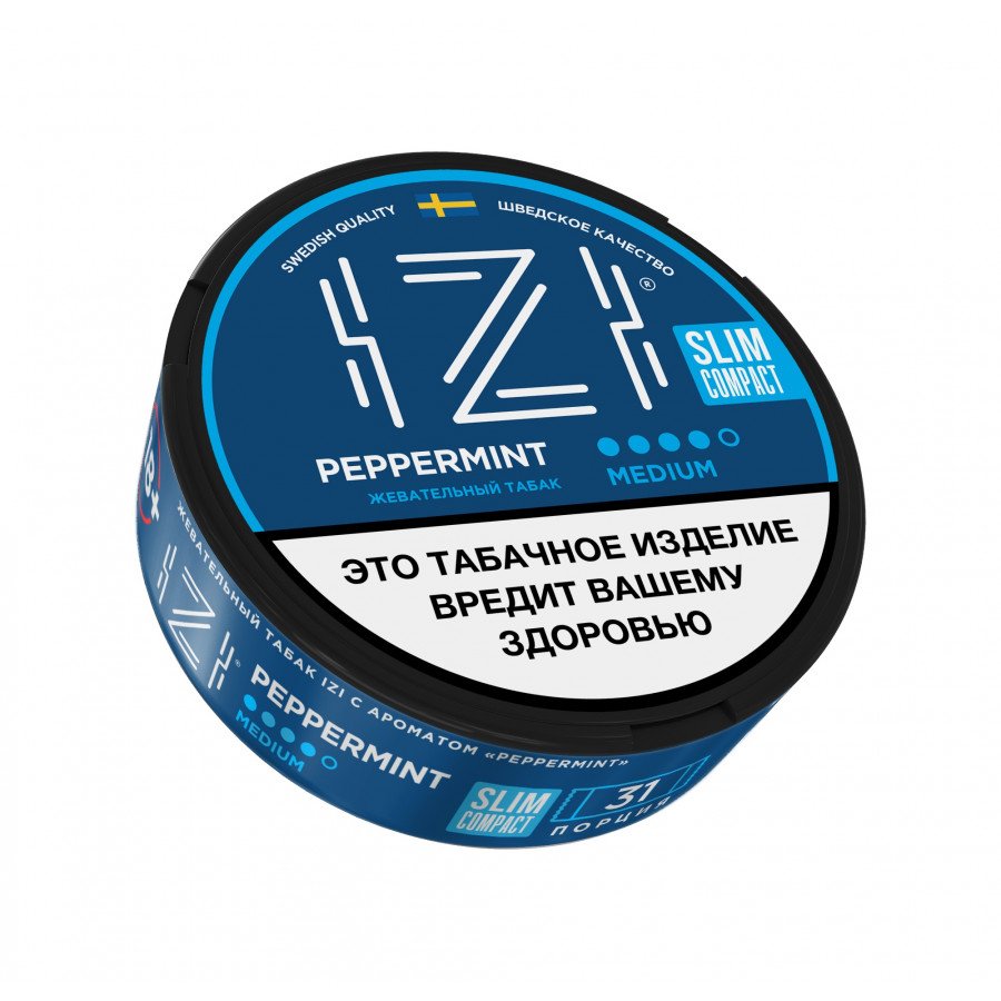 Фото и внешний вид — Табак IZI SLIM COMPACT - Peppermint 10г