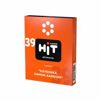 Табак для кальяна HiT 30г - 39. Клубника Лимон Базилик