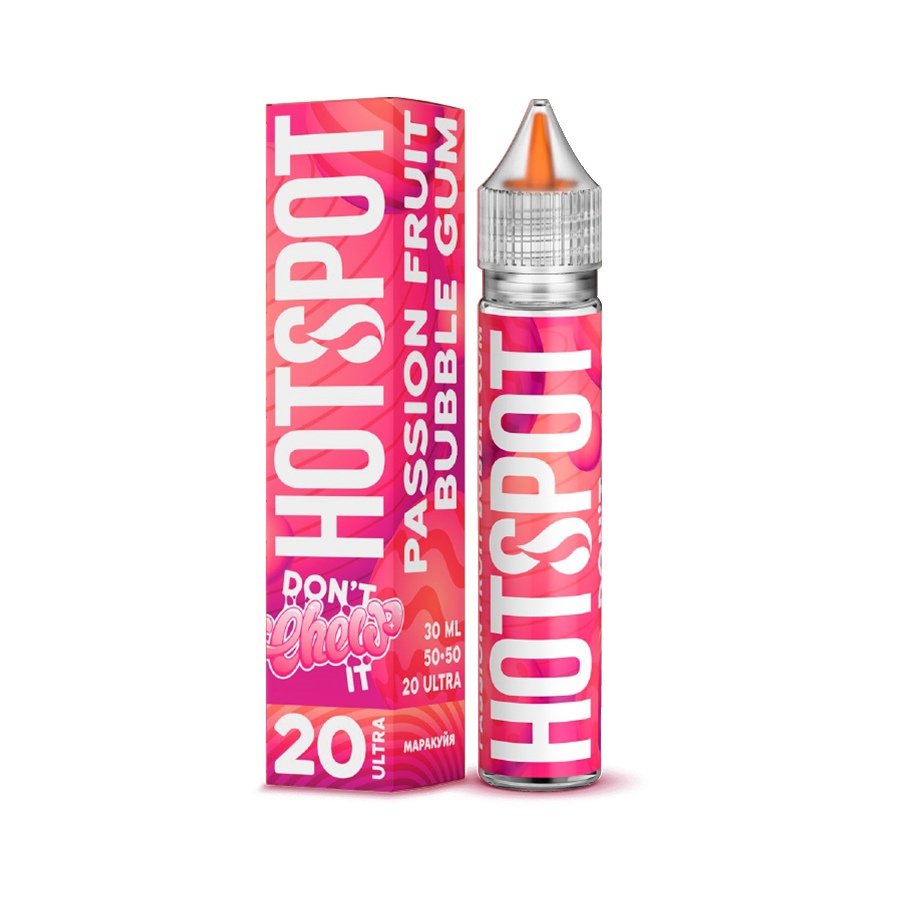 Фото и внешний вид — Жидкость HOTSPOT DON'T CHEW IT SALT - Passion Fruit (Жвачка маракуйя) 30мл strong
