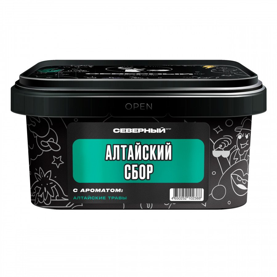 Фото и внешний вид — Табак для кальяна ВЕТЕР СЕВЕРНЫЙ 200гр - Алтайский Сбор