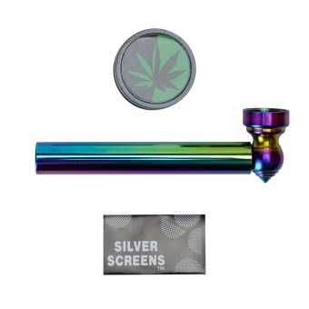 Трубка сувенирная LG-12 (металл/гриндер/сеточка) в блистере