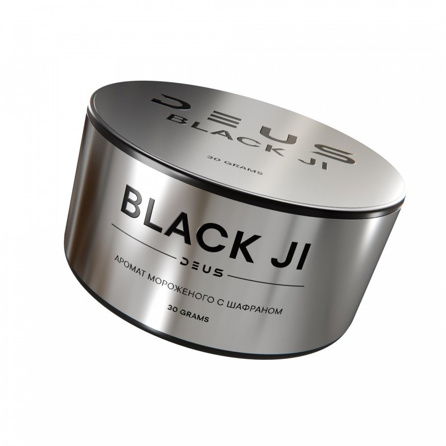 Фото и внешний вид — Табак для кальяна DEUS 30г - Black Ji (Мороженое с шафраном)