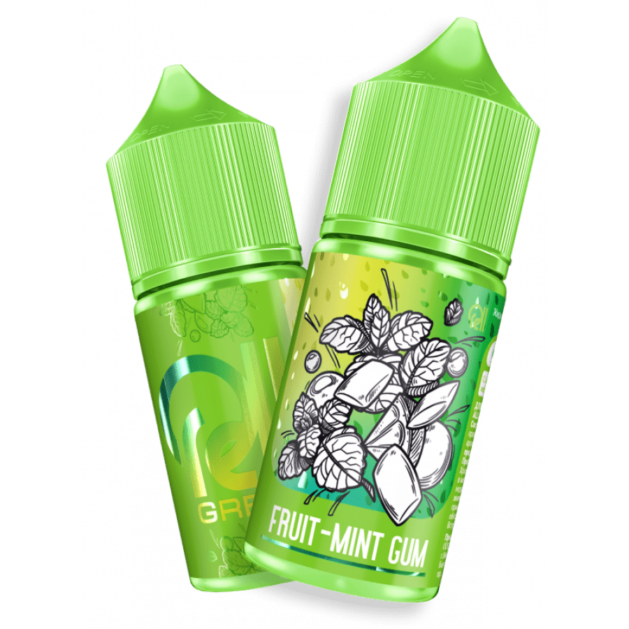 Фото и внешний вид — Жидкость RELL GREEN SALT - Fruit Mint Gum (Фруктово-мятная жвачка) 30мл 20мг