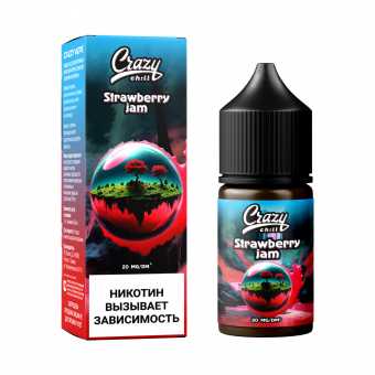 Жидкость CRAZY CHILL SALT - Strawberry Jam (Клубничное Варенье) 30мл 20мг