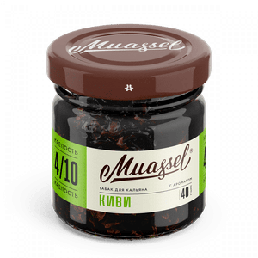 Фото и внешний вид — Табак для кальяна MUASSEL (4/10) 40гр - Киви