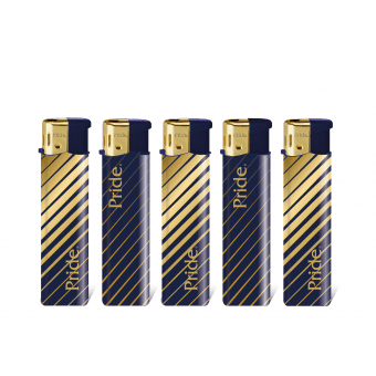 Зажигалка PRIDE E-050 Luxe Gold & Dark Blue