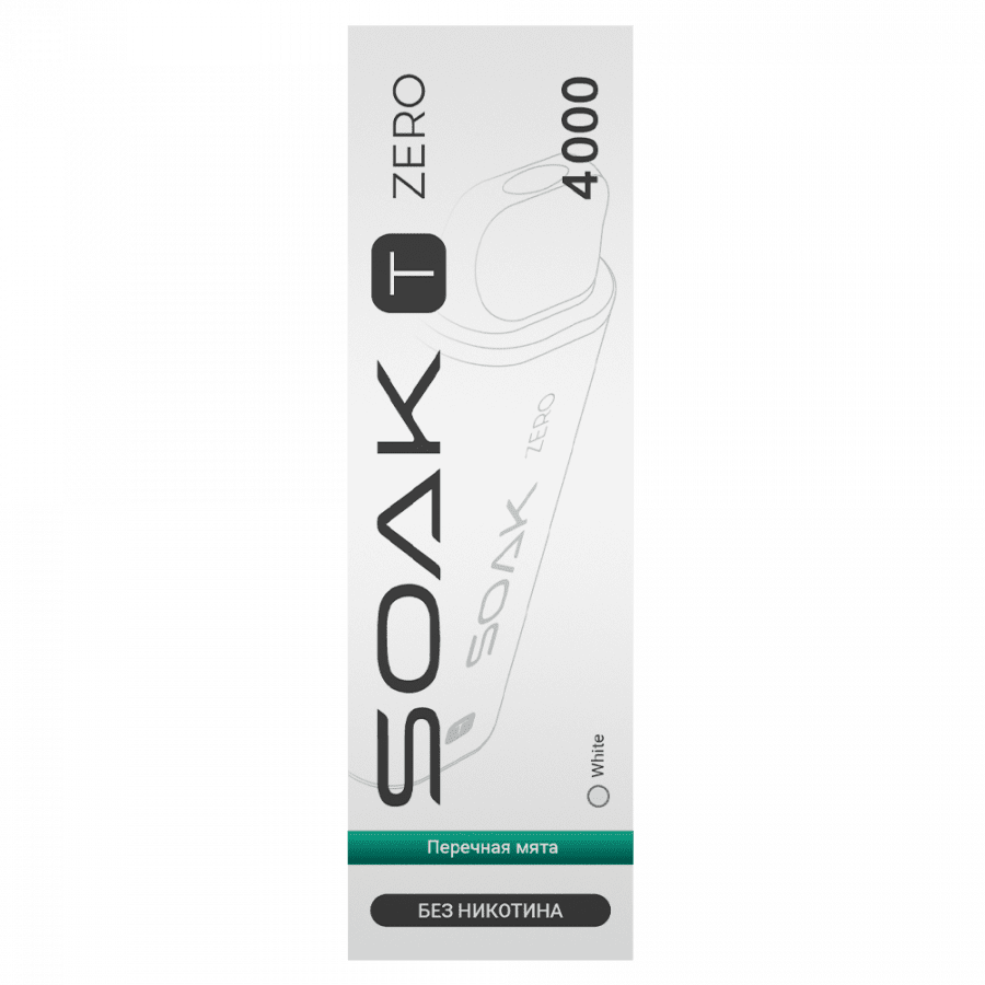 Фото и внешний вид — Одноразовый испаритель SOAK T ZERO - Pepper Mint (Перечная Мята)
