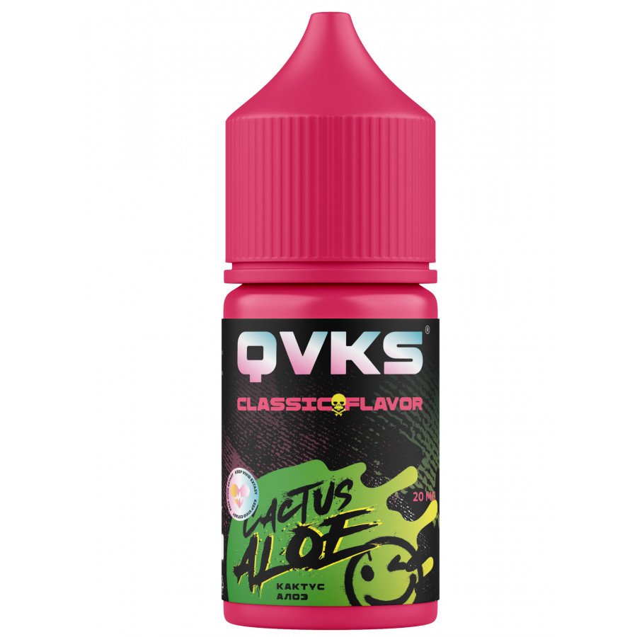 Фото и внешний вид — Жидкость QVKS Classic - Кактус Алоэ 30мл strong