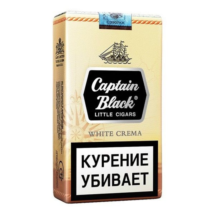 Фото и внешний вид — Сигариллы Captain Black Little Cigars White cream (белый шоколад 20 шт.)