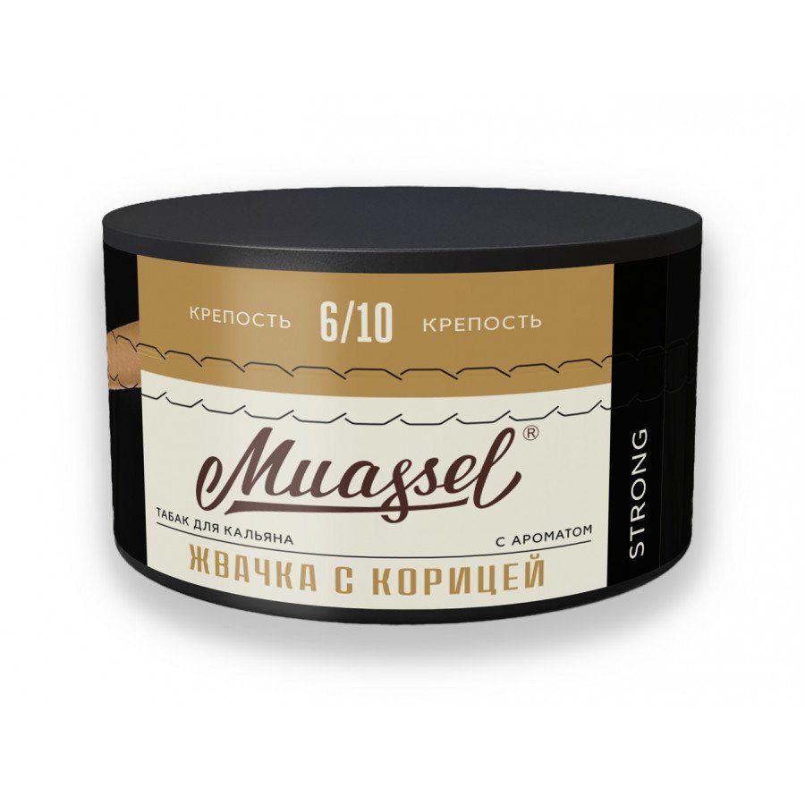 Фото и внешний вид — Табак для кальяна MUASSEL (6/10) 200г - Жвачка с Корицей
