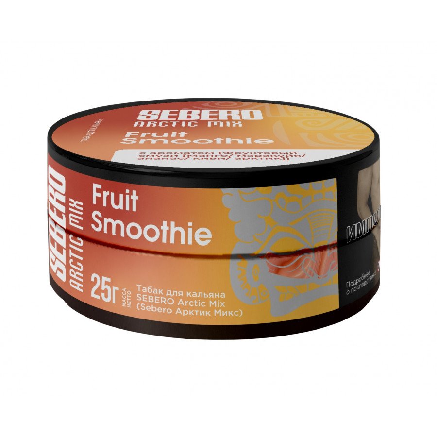Фото и внешний вид — Табак для кальяна SEBERO 25г - Fruit Smoothie (Манго, Маракуйя, Ананас, Киви, Арктик)