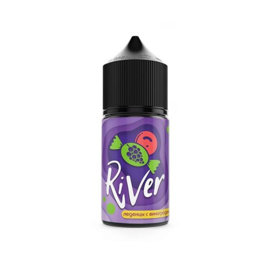 Фото и внешний вид — Жидкость RIVER SALT - Леденцы с виноградом 30мл 0мг
