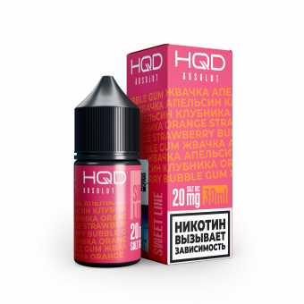 Жидкость HQD ABSOLUT (SWEET LINE) SALT - Orange Strawberry Bubblegum (Апельсин клубника) 30мл strong