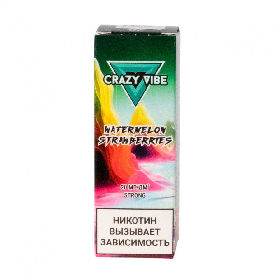 Фото и внешний вид — Жидкость CRAZY VIBE SALT - Watermelon Strawberry (Арбуз Клубника) 30мл strong