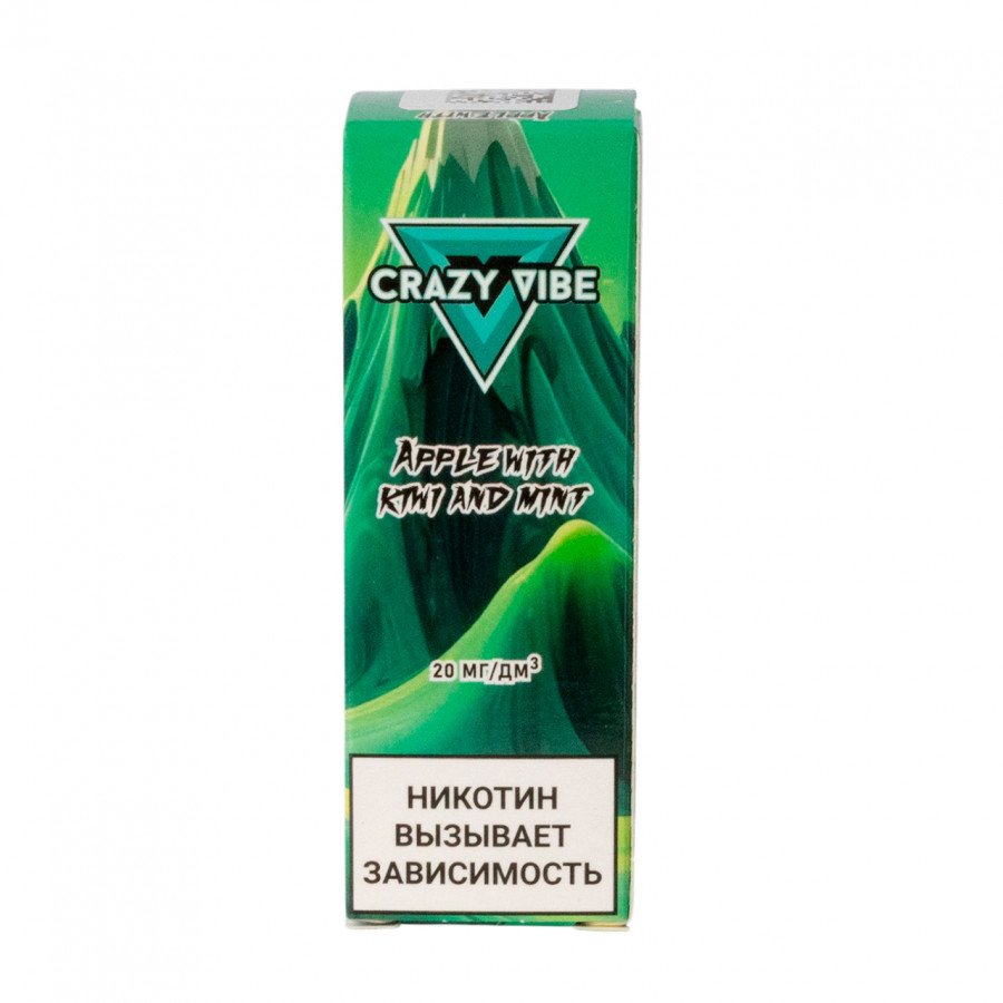 Фото и внешний вид — Жидкость CRAZY VIBE SALT - Apple with Kiwi & Mint (Яблоко с Киви и Мятой) 30мл 20мг