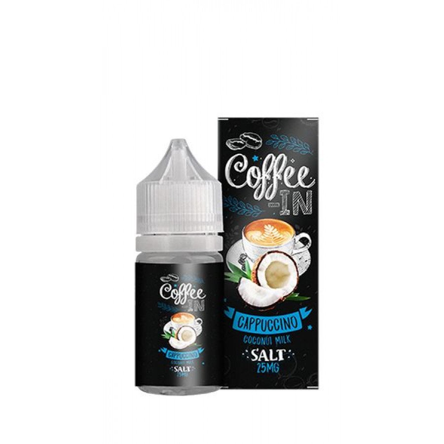 Фото и внешний вид — Жидкость COFFEE-IN SALT - Cappuccino Coconut Milk (Капучино с кокосовым молоком) 30мл strong