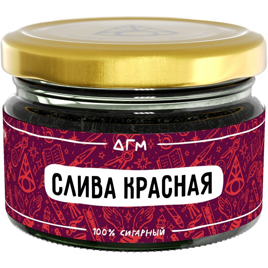 Фото и внешний вид — Табак для кальяна DOGMA 80г - Слива Красная