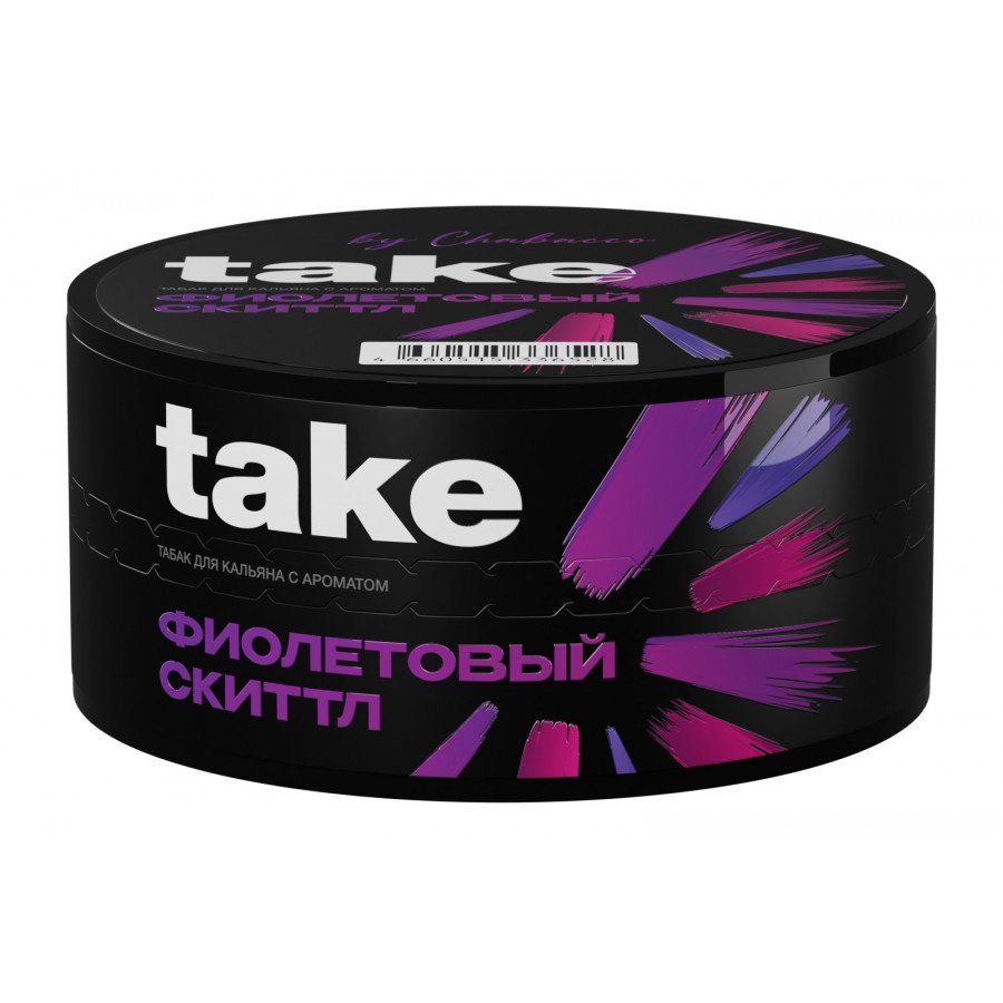 Фото и внешний вид — Табак для кальяна TAKE 25г - Purple Skittle (Фиолетовый Скиттл)