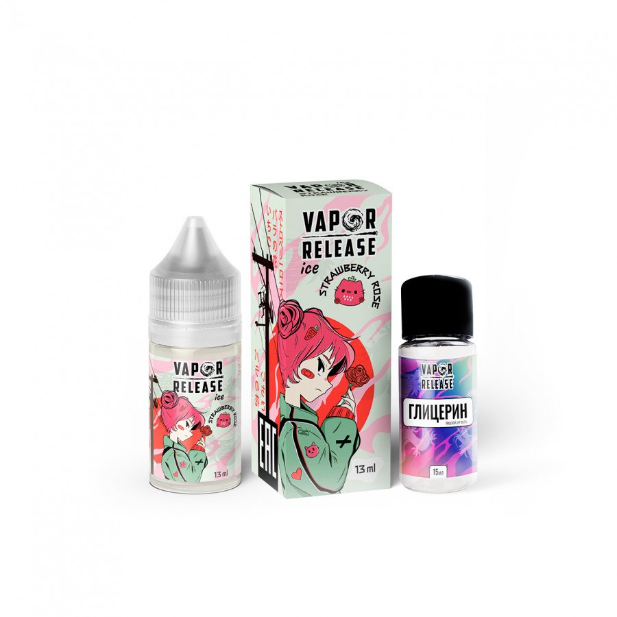 Фото и внешний вид — Конструктор VAPOR RELEASE - Strawberry Rose (Роза Клубника) 30мл 0мг
