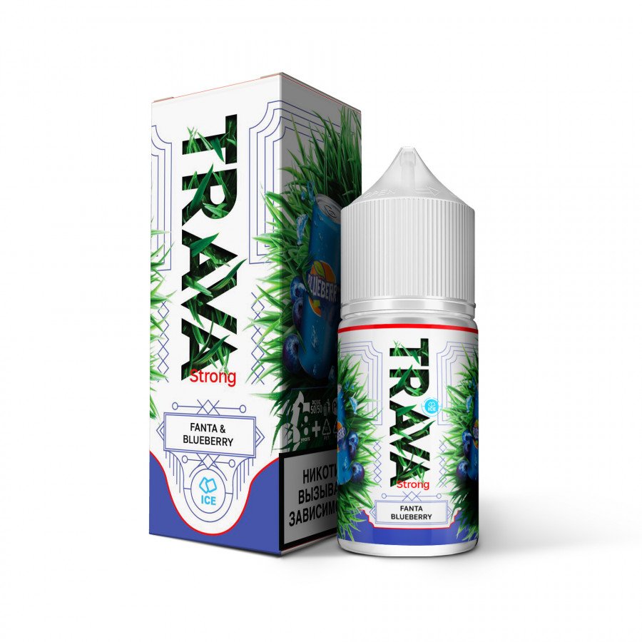 Фото и внешний вид — Жидкость TRAVA SALT - Fanta & Blueberry (Черничная фанта) 30мл strong