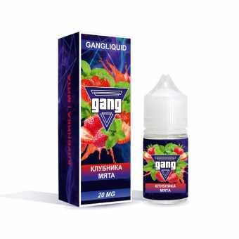 Жидкость GANG SALT - Клубника Мята 30мл 20мг