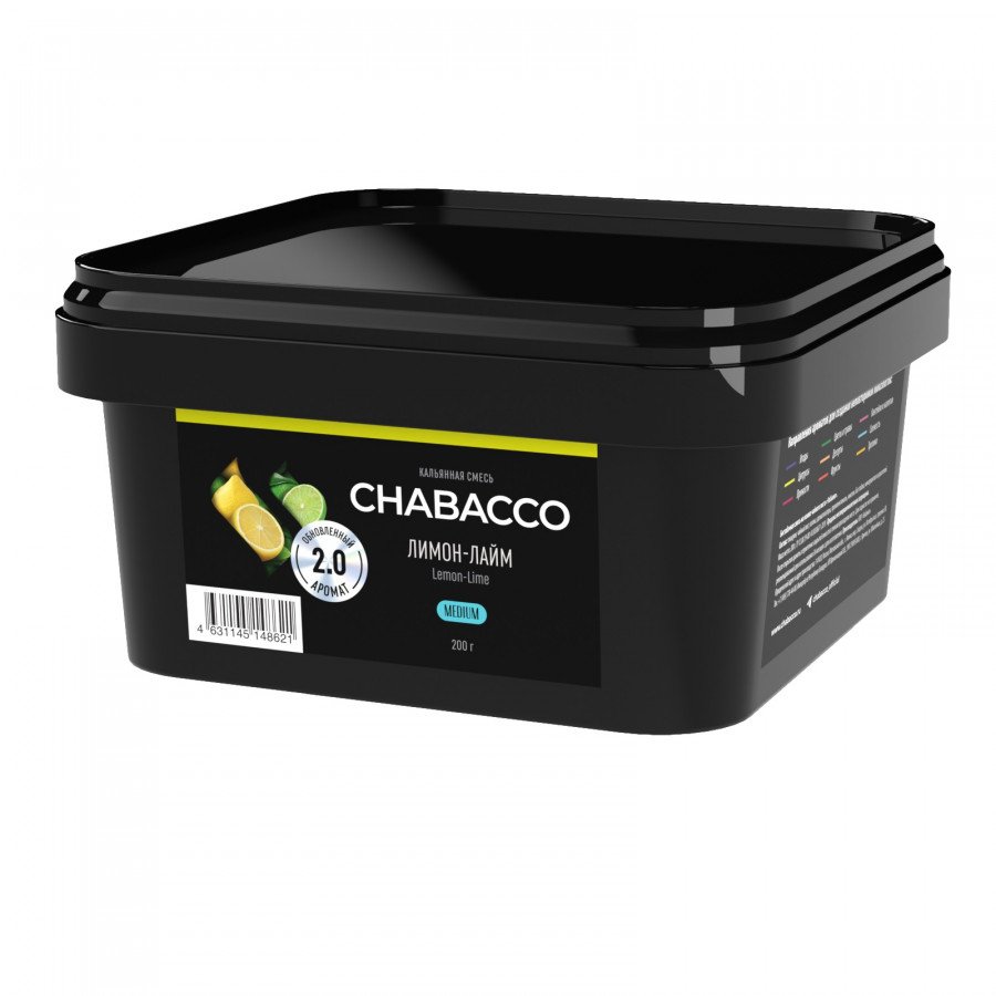 Фото и внешний вид — Смесь для кальяна Chabacco 200г medium - Lemon-Lime (Лимон-Лайм)