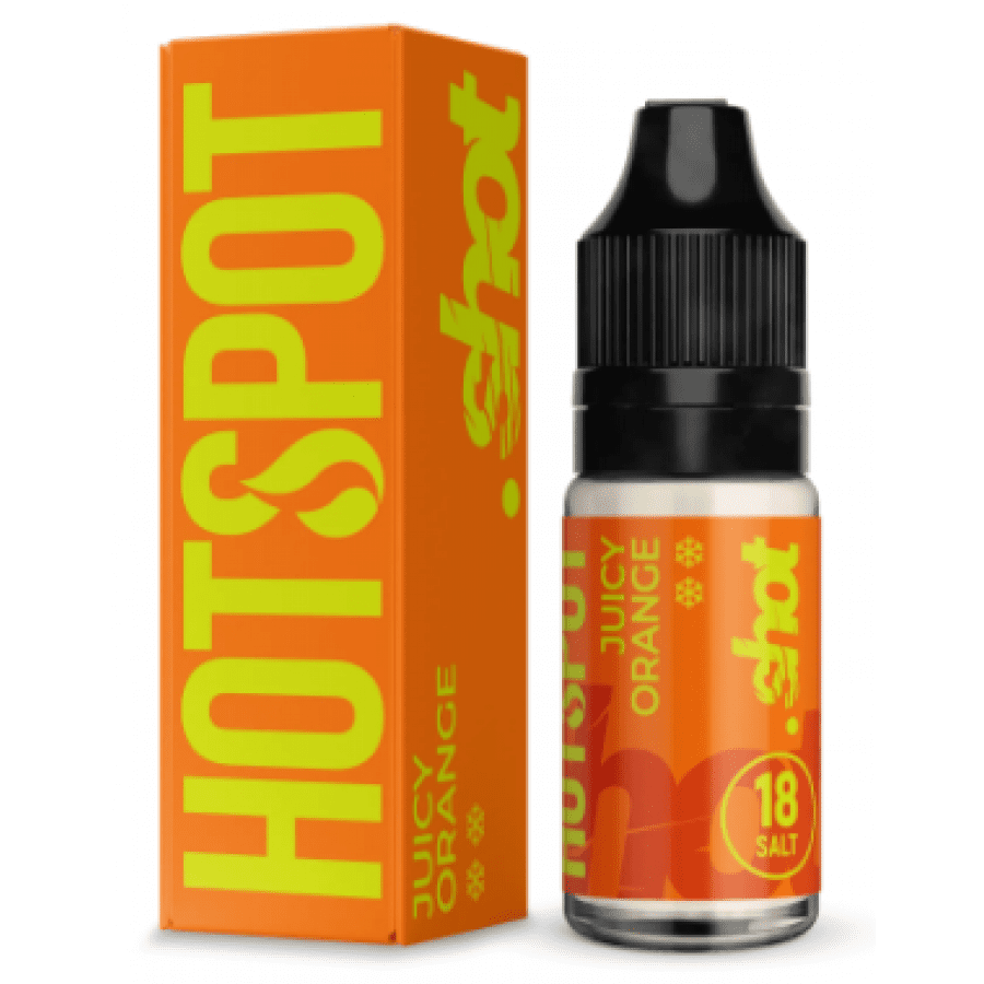 Фото и внешний вид — Жидкость HOTSPOT SHOT SALT - Juicy Orange (Апельсиновый сок) 10мл 18мг