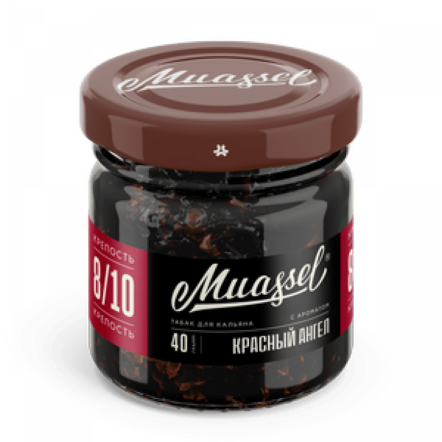 Фото и внешний вид — Табак для кальяна MUASSEL (8/10) 40гр - Красный Ангел