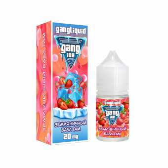 Жидкость GANG ICE SALT - Земляничный Бабл Гам 30мл 20мг