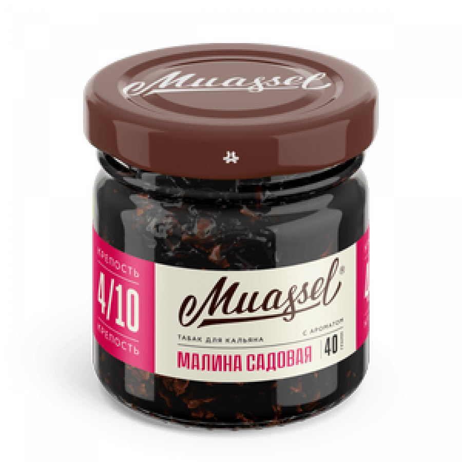 Фото и внешний вид — Табак для кальяна MUASSEL (4/10) 40гр - Малина садовая