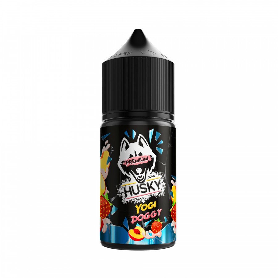Фото и внешний вид — Жидкость HUSKY PREMIUM SALT - Yogi Doggy (Cмесь йогурта, персика, клубники и льда) 30мл strong