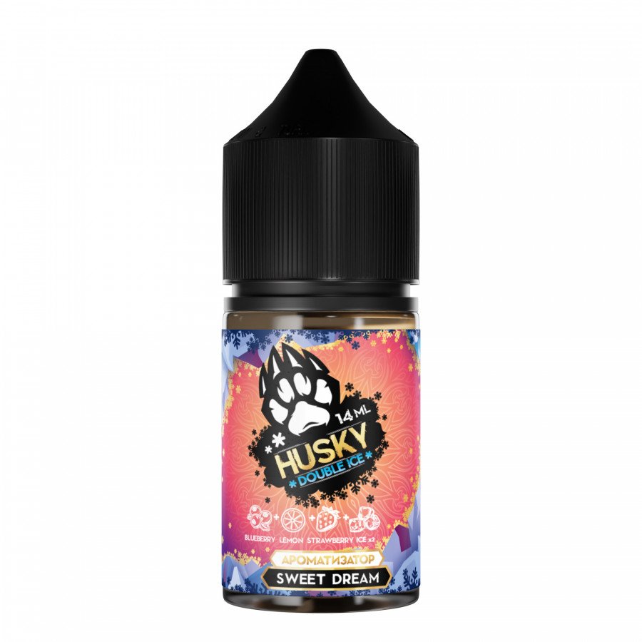 Фото и внешний вид — Конструктор HUSKY DOUBLE ICE - Sweet Dream (Ледяной микс Черники Лимона и Клубники) 30мл 0мг