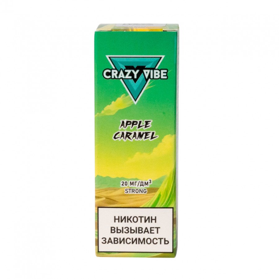 Фото и внешний вид — Жидкость CRAZY VIBE SALT - Apple Caramel (Яблоко Карамель) 30мл strong