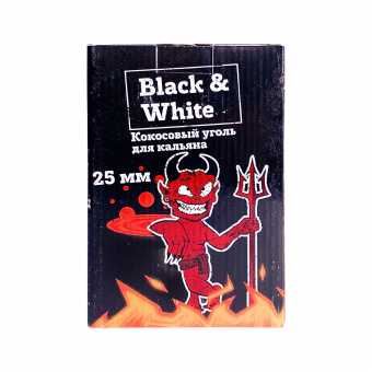 Уголь BLACK&WHITE (1кг 25мм 72шт)