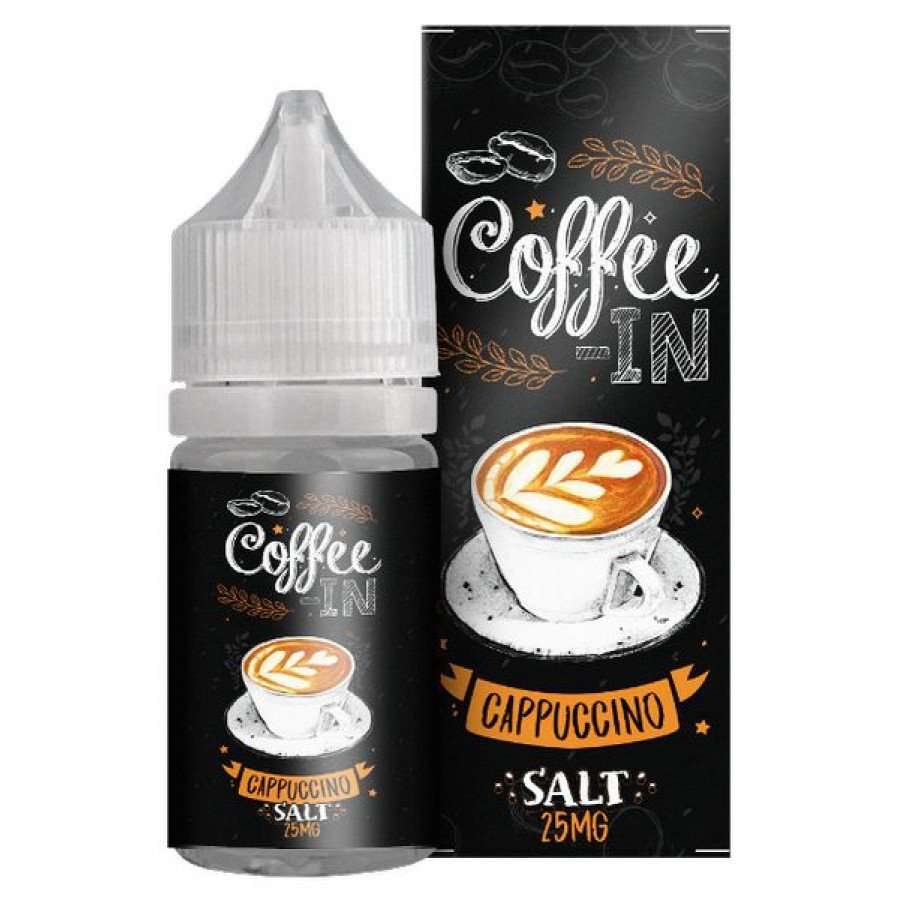 Фото и внешний вид — Жидкость COFFEE-IN SALT - Cappuchino (Капучино) 30мл strong