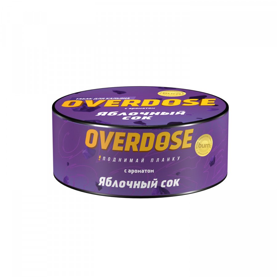Фото и внешний вид — Табак для кальяна OVERDOSE 25г - Яблочный сок