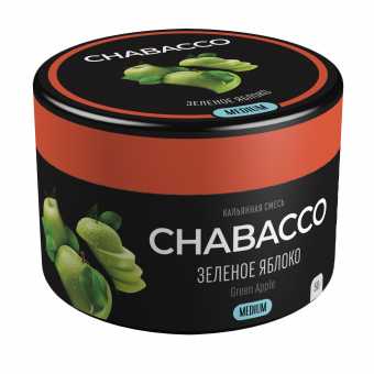 Смесь для кальяна Chabacco 50гр medium - Green Apple (Зеленое Яблоко)