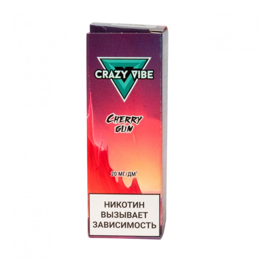 Фото и внешний вид — Жидкость CRAZY VIBE SALT - Cherry Bubble Gum (Вишневая Жвачка) 30мл 20мг