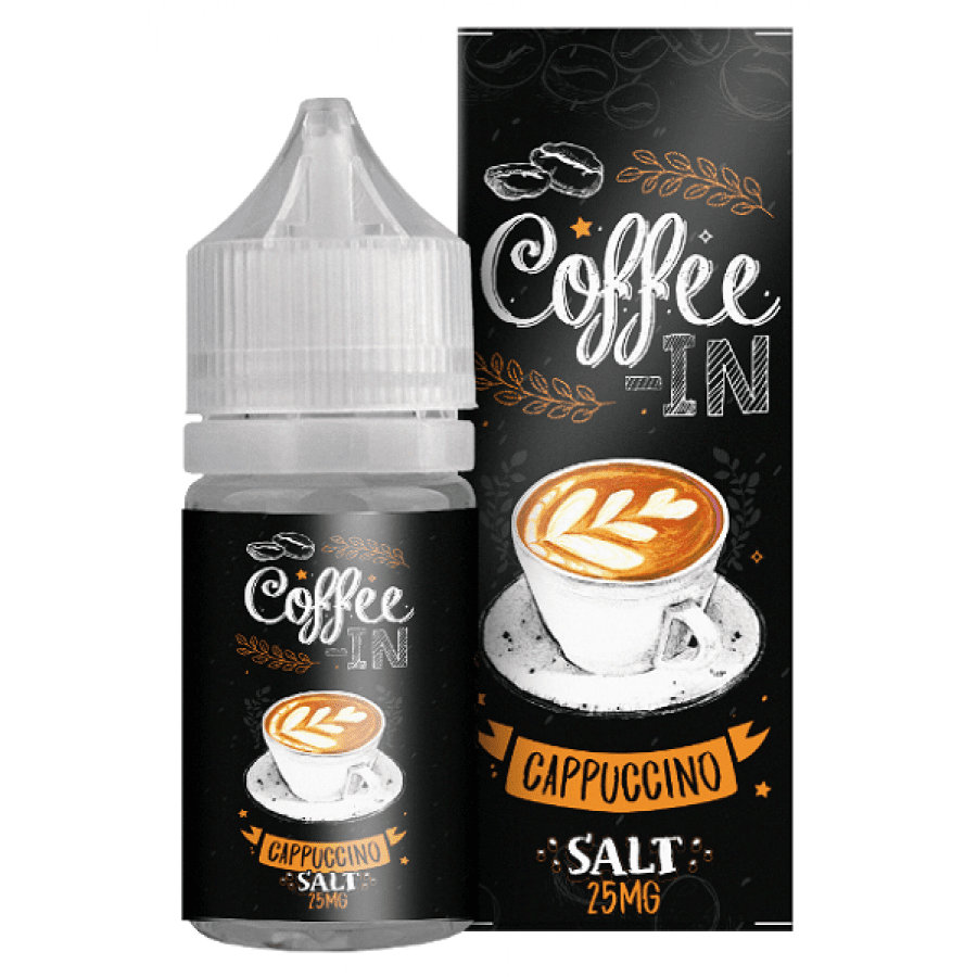 Фото и внешний вид — Жидкость COFFEE-IN SALT - Cappuccino (Капучино) 30мл 20мг