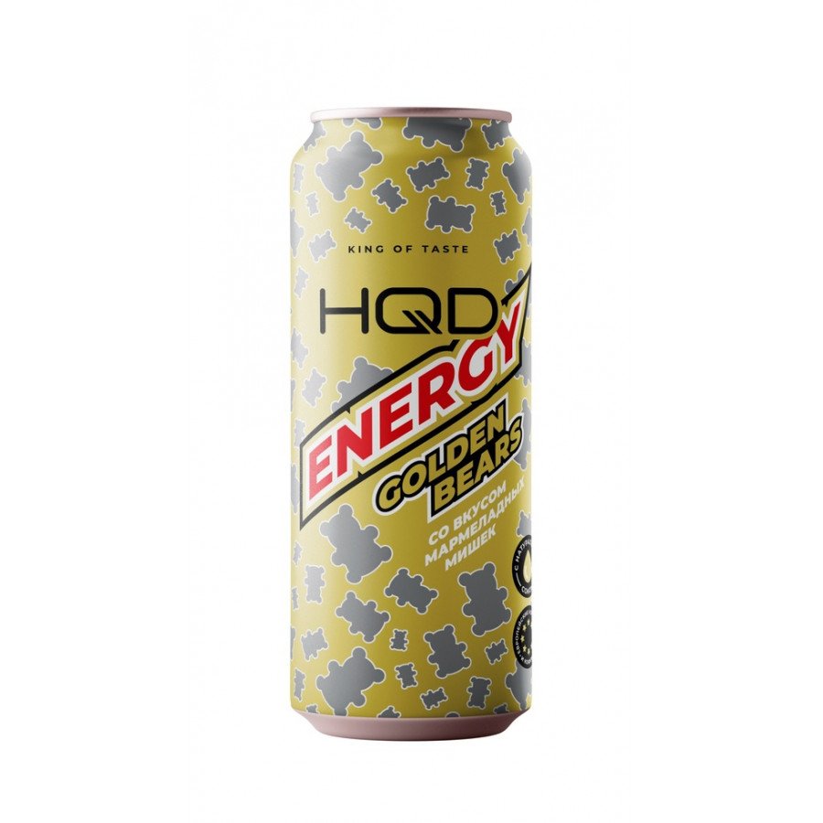 Фото и внешний вид — Энергетический напиток HQD Energy - Golden Bears (Мармеладные Мишки) 450мл