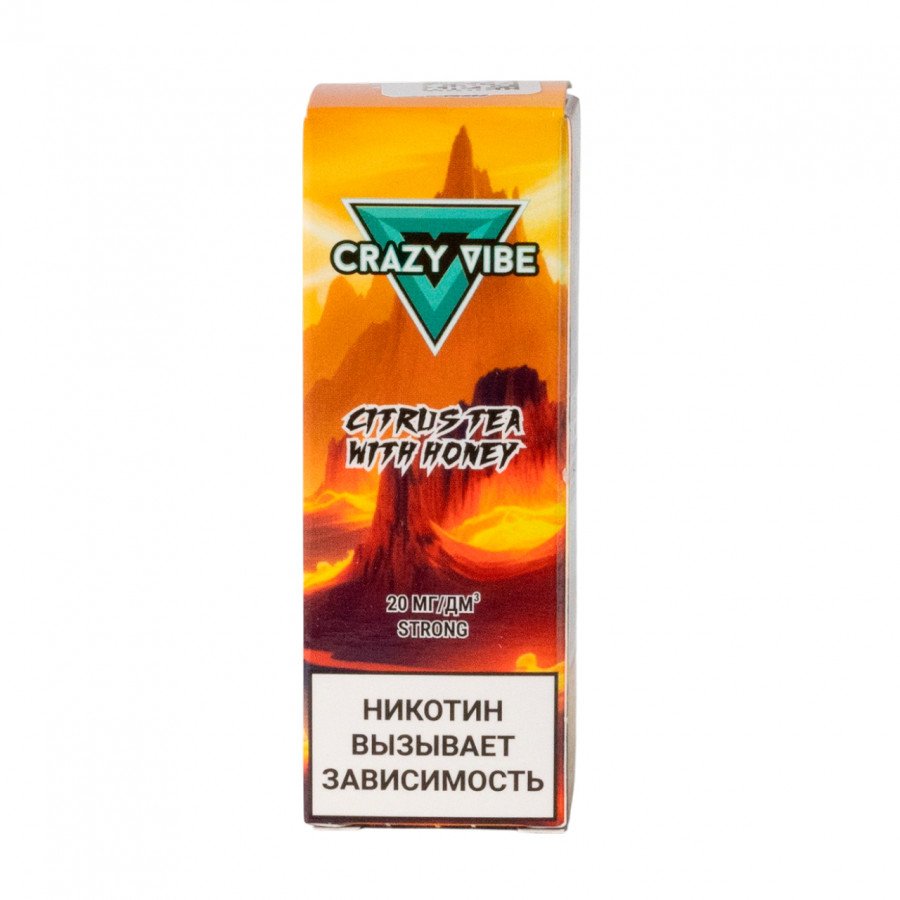 Фото и внешний вид — Жидкость CRAZY VIBE SALT - Citrus Tea with Honey (Цитрусовый Чай с Медом) 30мл strong