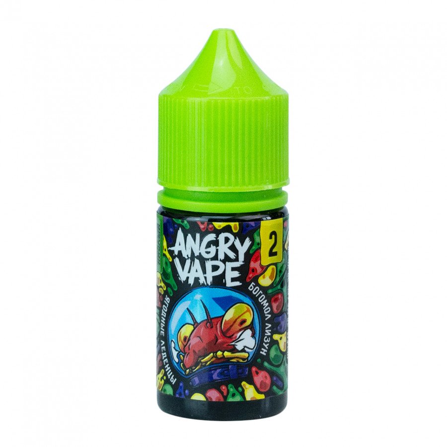 Фото и внешний вид — Жидкость ANGRY VAPE SALT - Богомол Лизун (Ягодные Леденцы) 30мл 20мг