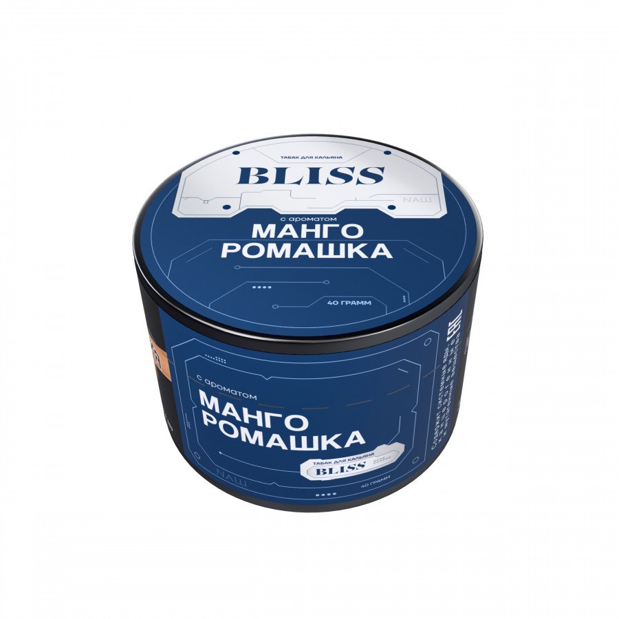 Фото и внешний вид — Табак для кальяна BLISS 40г - Манго Ромашка