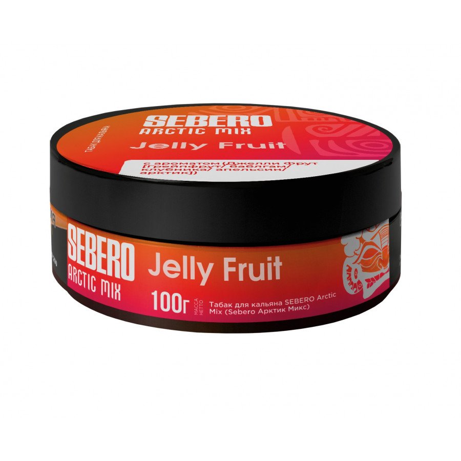 Фото и внешний вид — Табак для кальяна SEBERO 100г - Jelly Fruit (Грейпфрут, баблгам, клубника, апельсин, арктик)